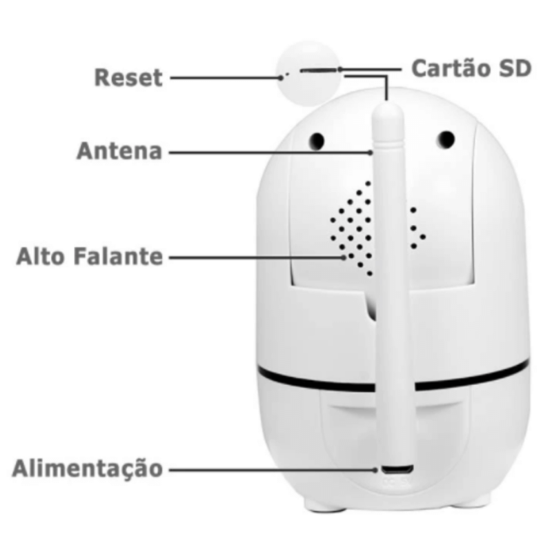 Babá Eletrônica Câmera WiFi Com Visão Noturna