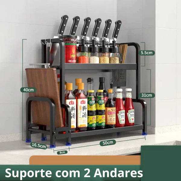 Armário Portátil de Armazenamento para Cozinha  | Jogo de Utensílios Completo