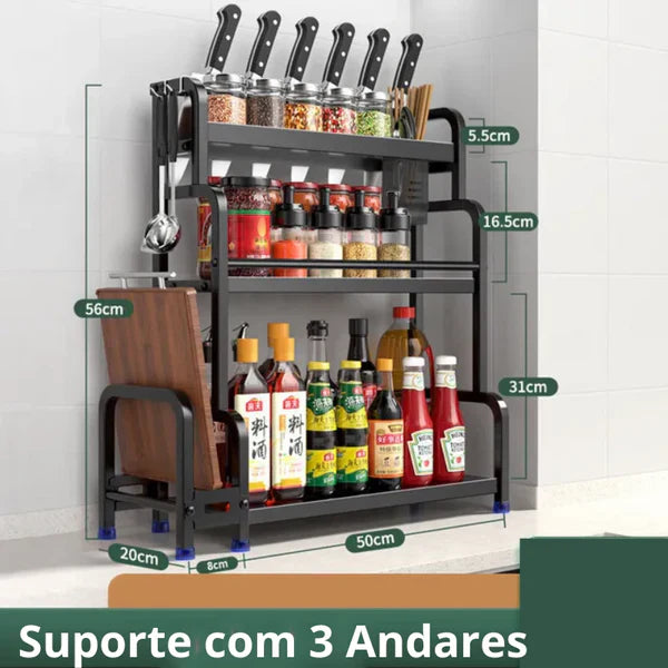 Armário Portátil de Armazenamento para Cozinha  | Jogo de Utensílios Completo