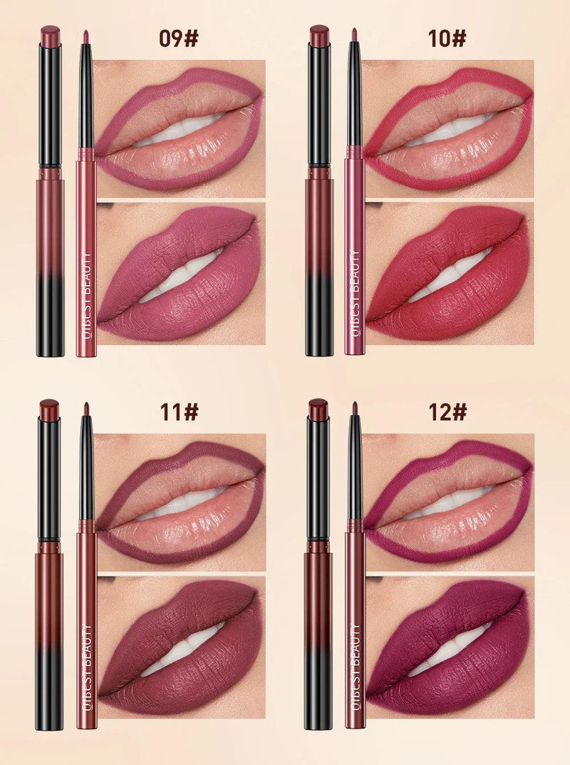 Batom Caneta Matte Nude Longa Duração Lipliner Lápis à prova  D'água Delineador de Lábios Contorno Sexy